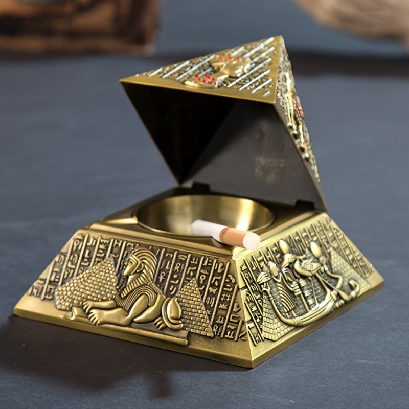 Vintage Collectible Ashtrays - Cenicero piramidal de faraón egipcio, decoración