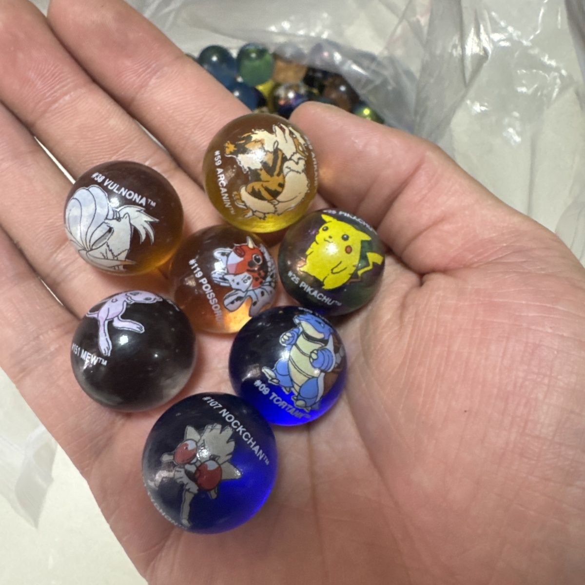 Vintage Collectible Marbles - Mercancía oficial de Pokémon a granel,