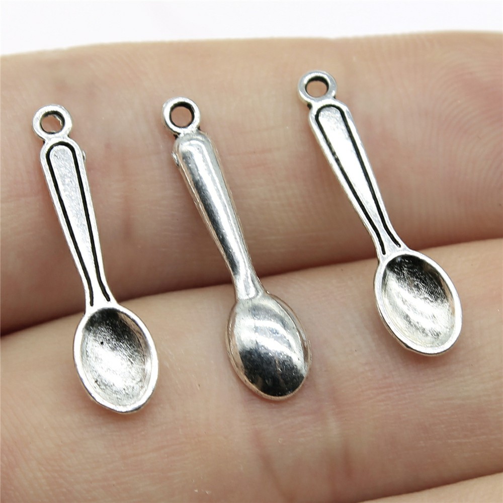 Vintage Collectible Spoons - WYSIWYG 40 Uds 24x6mm encantos de