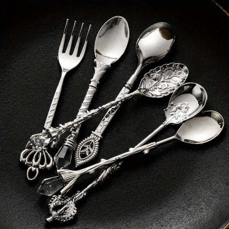 Vintage Collectible Spoons - 6 uds cucharas Vintage tenedor estilo