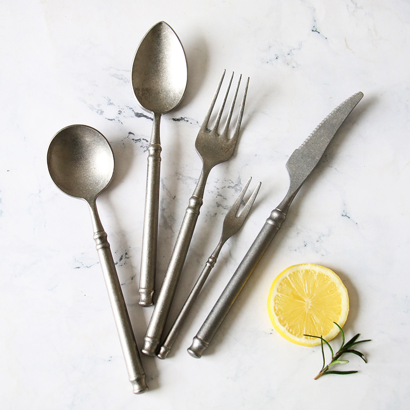 Vintage Collectible Spoons - Juego de cubiertos Retro de acero