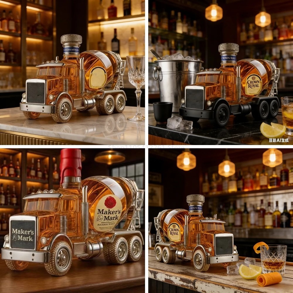 Vintage Collectible Liquor Bottles - Juego de Decantador de Whisky de
