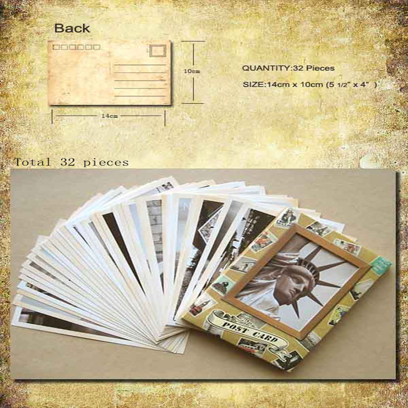 DIY Retro 32 unids/bolsa Vinta - Collectible Vintage Greeting Cards reseña y precio