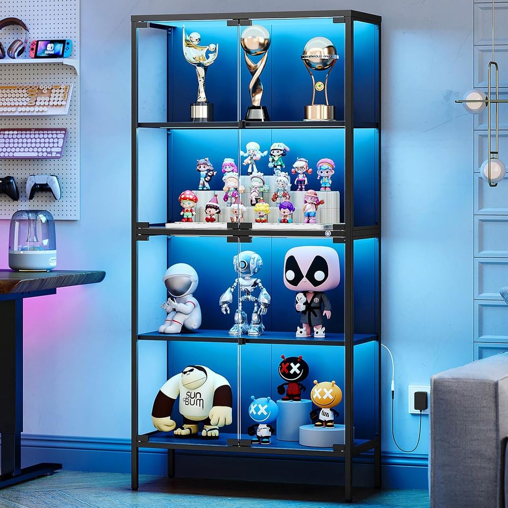 Vitrina de Vidrio con Iluminac - Collectible & Vintage Dolls For Halloween reseña y precio